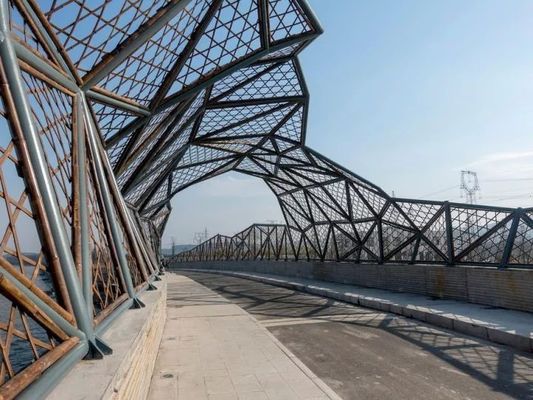 Προσαρμοσμένος Prefab ελαφρύς χάλυβας ISO9001 διαδρόμων γεφυρών δομών χάλυβα