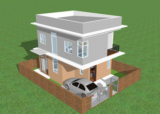 Ελαφριά Prefab χάλυβα πολυκατοικία πλαισίων χάλυβα βιλών διπλή που γαλβανίζεται
