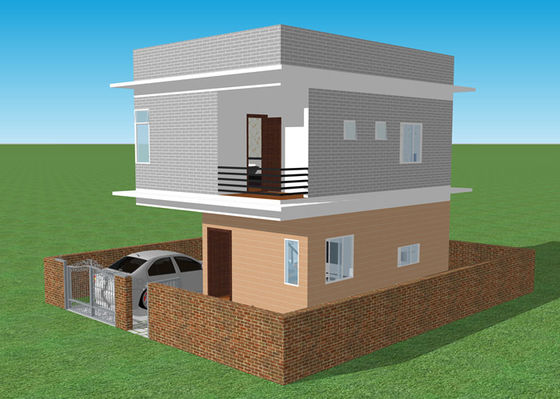 Ελαφριά Prefab χάλυβα πολυκατοικία πλαισίων χάλυβα βιλών διπλή που γαλβανίζεται