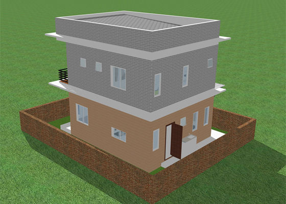 Ελαφριά Prefab χάλυβα πολυκατοικία πλαισίων χάλυβα βιλών διπλή που γαλβανίζεται