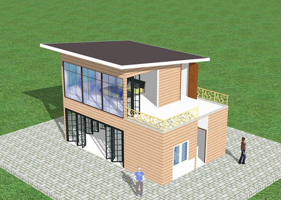 Prefab ελαφρύ χάλυβα διπλό διαμέρισμα βιλών χάλυβα δομών Q235 ελαφρύ