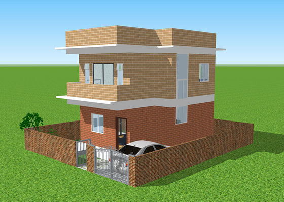 Η Prefab καυτή εμβύθιση γαλβάνισε το ελαφρύ διπλό διαμέρισμα βιλών δομών χάλυβα