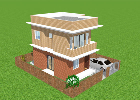 Η Prefab καυτή εμβύθιση γαλβάνισε το ελαφρύ διπλό διαμέρισμα βιλών δομών χάλυβα