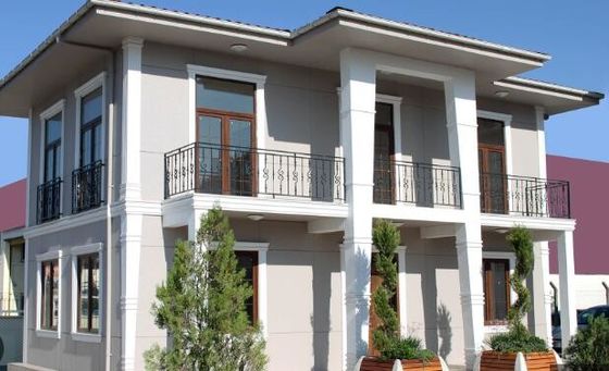 Ανθεκτική ελαφριά Prefab προκατασκευασμένη σπίτι βίλα χάλυβα κατασκευής πλαισίων χάλυβα