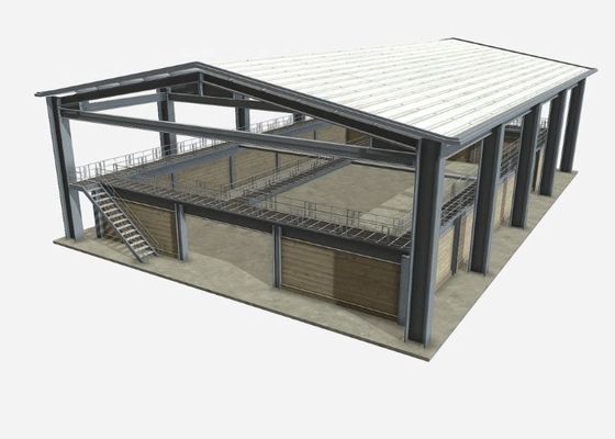Προσυσκευασμένο βιομηχανικό κτίριο κατασκευής σιδηροδρομικής δομής με τμήμα H