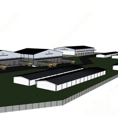 C / Z-Section Steel Purlin Metal Warehouse με χρωματικό τοίχο φύλλου χάλυβα