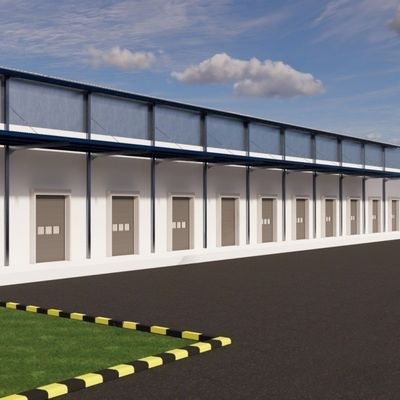 C / Z-Section Steel Purlin Metal Warehouse με χρωματικό τοίχο φύλλου χάλυβα