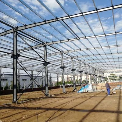 Εύκολη συναρμολόγηση Μεγάλη διάσταση χάλυβα δομή κτίριο προετοιμασμένη μεταλλική αποθήκη