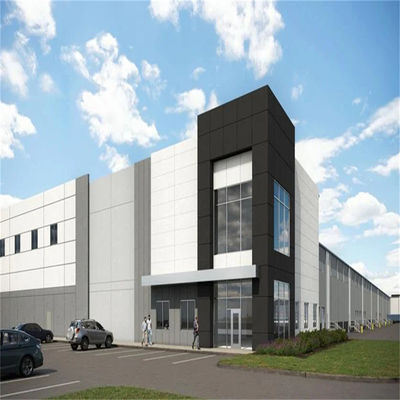 Κτίριο γραφείων με βιτρίνες από αλουμίνιο με ενσωματωμένο πάτωμα