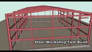 Εργαστήριο παραγωγής και επεξεργασίας μεταλλικών κατασκευών με δίρριχτη στέγη